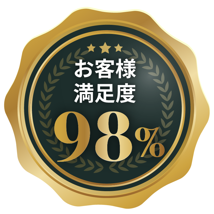 お客様満足度98％